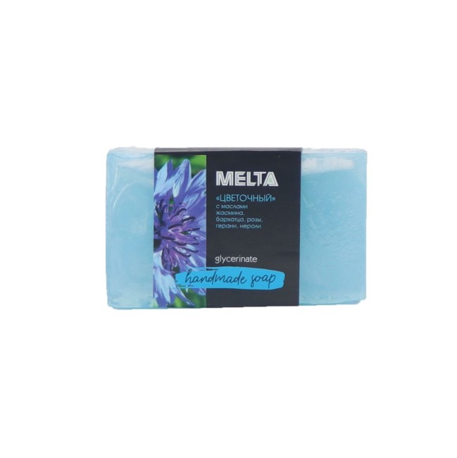 Мыло ручной работы Melta с эфирными маслами Цветочное. 100г